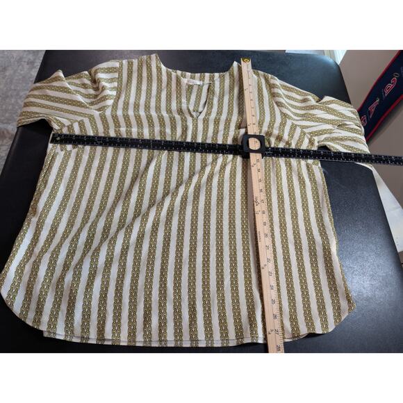 Michael Kors Women's Size 2X Chain Link Print Designer Tunic Blouse Shirt Top - Picture 10 of 13